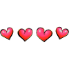 four hearts heart love