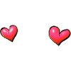 two hearts pink heart