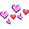 pink hearts heart pattern symbol