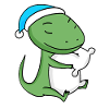 Lizard with pillow and sleepyhead