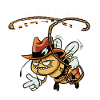Beehaw Bee with Cowboy Hat Yeehaw