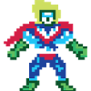 Pixel Art Superhero - Male Hero 