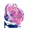 Music Monkey Red-Blue