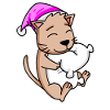 Chat avec oreiller