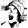 Visage avec casquette (blanc)