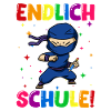 Endlich Schule Ninja Einschulung Schulkind