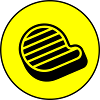 Meat steak symbol