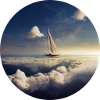 Ship with clouds