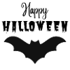 Happy Halloween with a bat