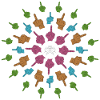 mandala de doigts
