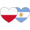 Poland Argentina Flag Heart