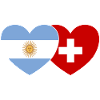 Argentine Suisse Drapeau Coeur