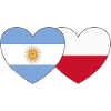 Argentina Poland Flag Heart