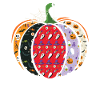 Spooky Patterned Pumpkin Halloween Holiday