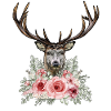 Dirndl Remplacement Cerfs et Roses