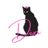 Diva Cat with crown pink