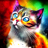 Süße bunte Katze