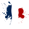 Frankreich Flagge Fleckendesign