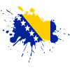 Bosnien Flagge Fleckendesign