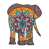 Mandala Elephant Geometric Pattern
