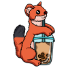Kawaii Bubble Tea Wiesel Frettchen