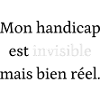 Tee-shirt handicap invisible | Sensibilisation