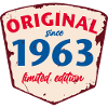 1963 Blechschild - édition chaulée - Millésime