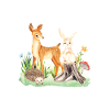 Animal deer rabbit hedgehog Emília