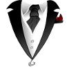 Suit with tie jacket design