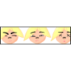 three faces, three feelings