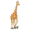 Giraffe Skater Skateboard
