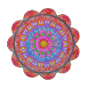 Kreismandala Farbexplosion
