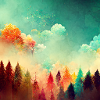 Bunter Wald