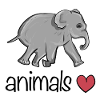Animals Heart Elephant Symbol