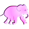 pink elephant glitter animal