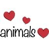 Animals three hearts animal love