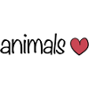 animals heart animal love text