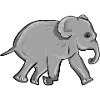 Animal Elephant Symbol Grey