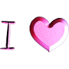 I love font pink glitter