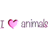 I love animals font pink