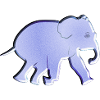 animal symbole éléphant violet