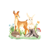 Animal cerf lapin hérisson Lily