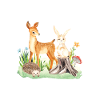 Animal deer rabbit hedgehog Emmi