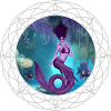 Wonderful mermaid in the deep ocean