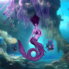Wonderful mermaid in the deep ocean