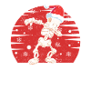 Dabbing Skeleton Santa Claus Christmas