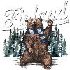 Finland - Bear and scarf - Finland