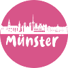 Münster, circle, skyline, silhouette, pink