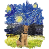 Starry Night - Airedale Terrier