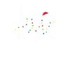 Cat with Christmas lights Xmas
